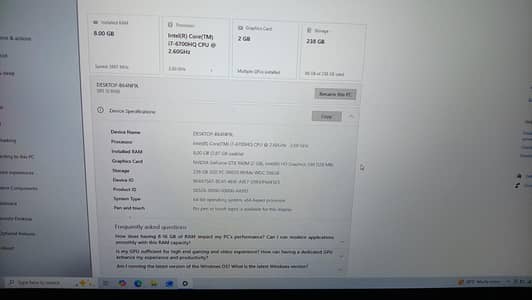 8/10 condition Dell XPS 15 9550