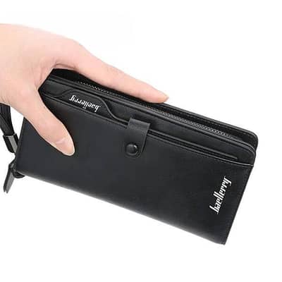 Long Zipper Wallet for Men & Women PU Leather Wallet