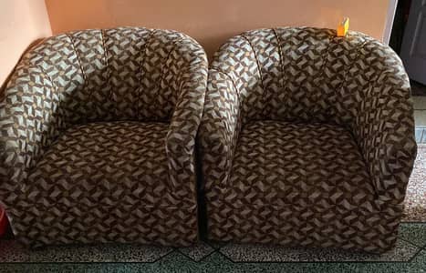2 single seater sofas