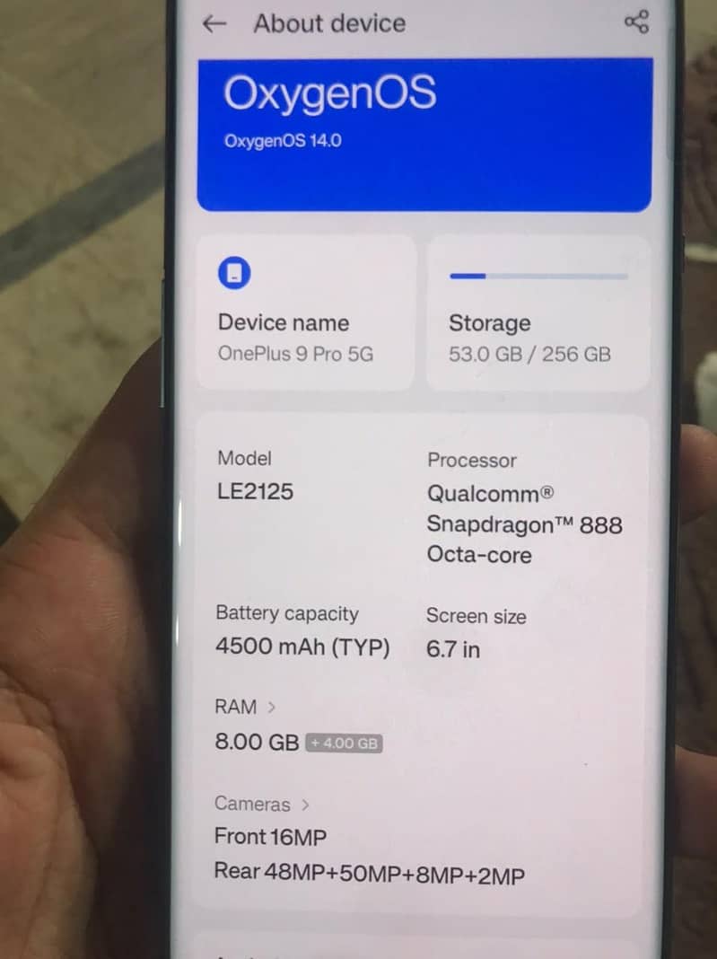 One Plus 9 Pro 6