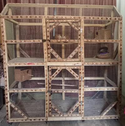 Tier Wooden Breeding Cage – Perfect for Birds & Small Pets