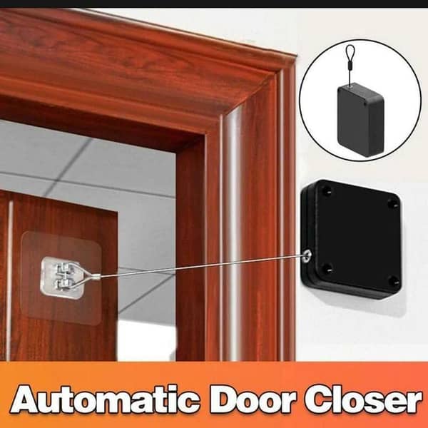 Portable Automatic Door Closer | Punch-Free Installation | Self-Closing Device with Strong Pull Force Smart Door Closer