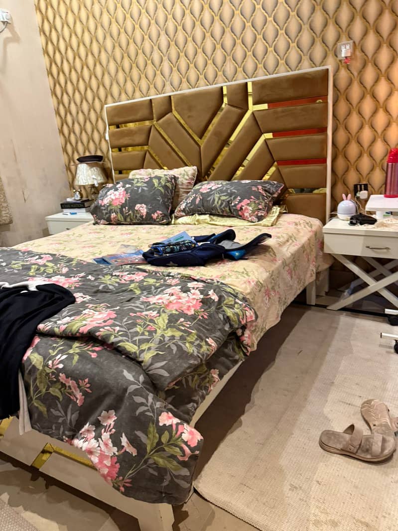 Bed and side table 0