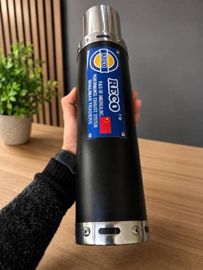 reco exhaust for sale with bend color red  sirf 2583 kmi ho jai gi