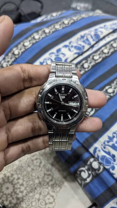 Seiko 5 Automatic Original Watch | Black Dial | Stainless Steel
