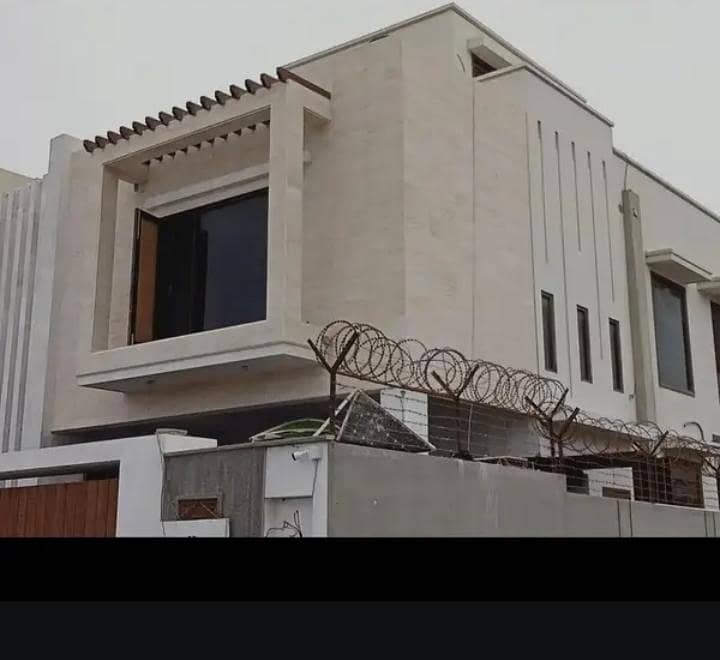 Travertine marble front elevation 1