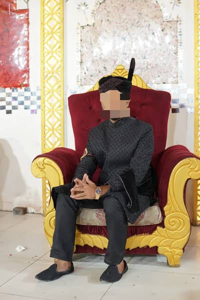 Black sherwani