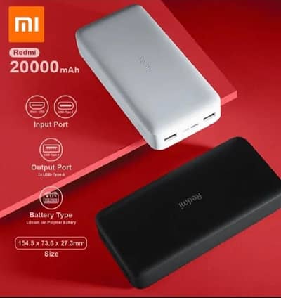 20000 mah power bank(MI power bank) online delivery available.