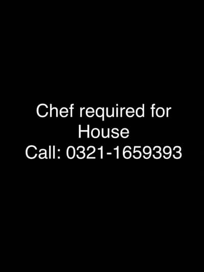 Chef needed for Home
