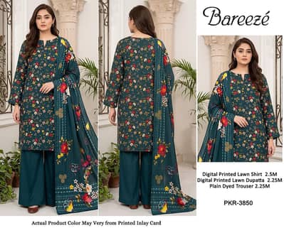Brand Bareeze Lawn suits 30% Discount