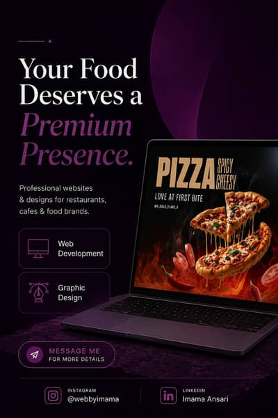Premium Restaurant Website Design | Graphic Design | Social Media