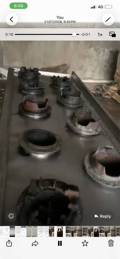 Chinese and Pakistani mix 9 burner range