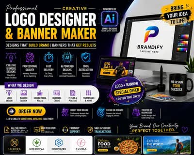 Logo designer Banner Graphics designer