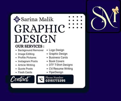 Graphic Designer & Content writer - Logos,Flyers,Photo Editing,Writing