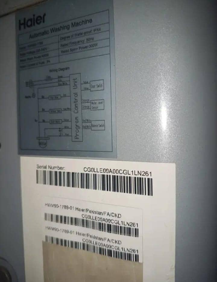 washing machine 1