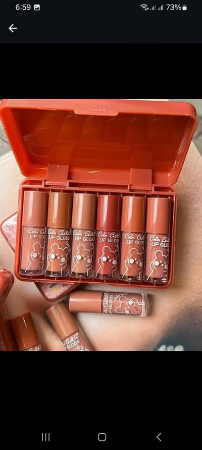 6 pc mini lipgloss set