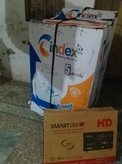 24" LED TV & Washing Machine for sale