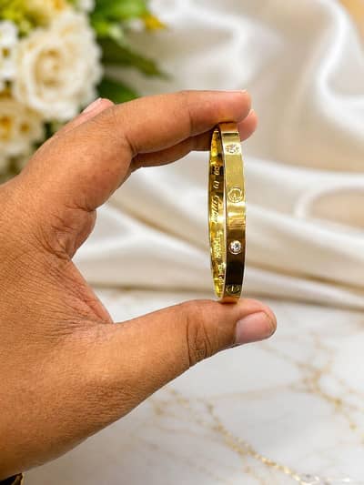 Gold Plated Love Bangle - Cartier Style Bracelet