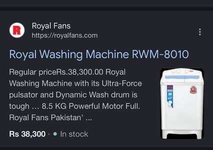 Royal RWM 8010 Machine good condition