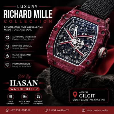 Richard Mille Style Luxury Men's Watch – Premium Quality