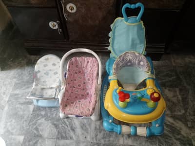 baby walker,baby cot and baby bath chair for sale