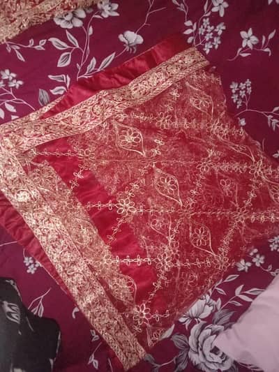 Beautiful Bridal / Heavy Embroidered Red Lehenga