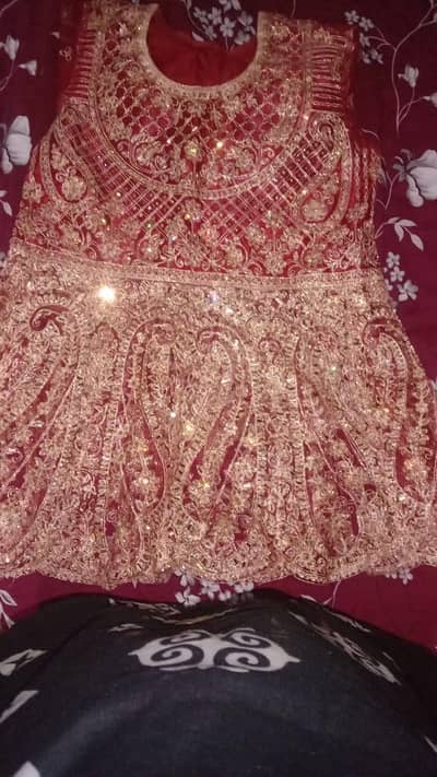 Beautiful Bridal / Heavy Embroidered Red Lehenga