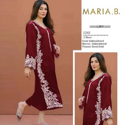 Maria. B. Luxury 2 Piece Embroidered Lawn Sui