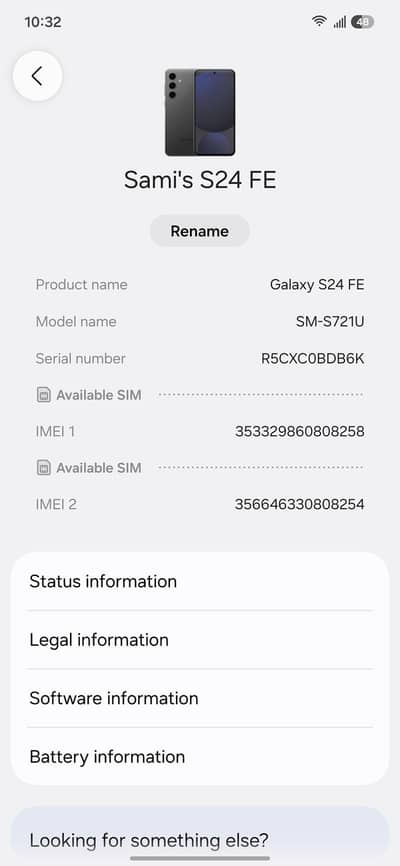 Samsung Mobile S24 fE