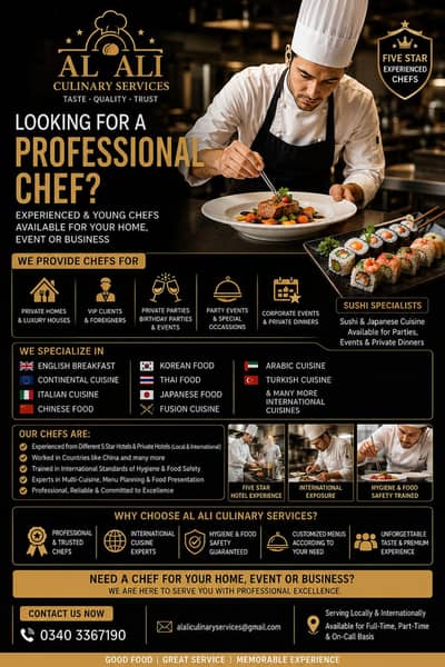 Premium Private Chef & Luxury Culinary Services