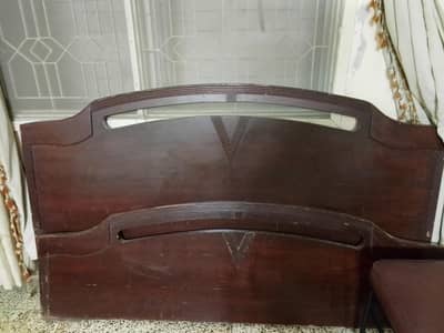 wooden bed