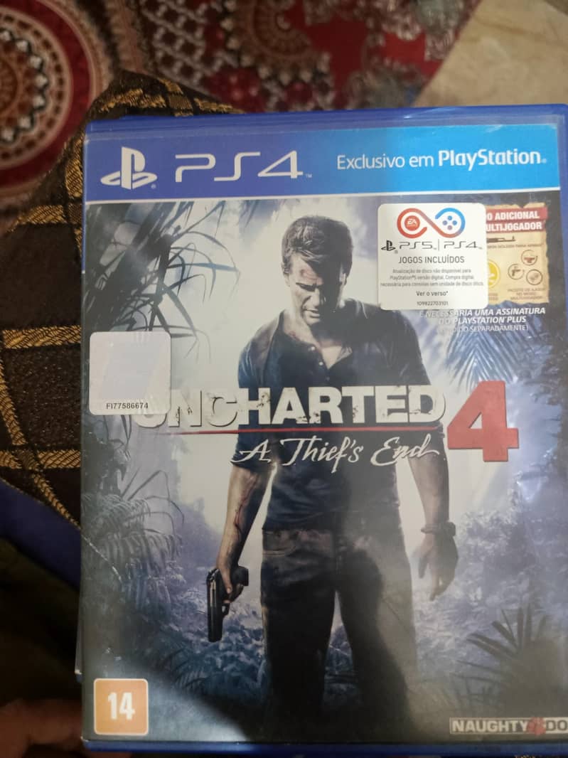 ps4 pro with two games  with two controller 3