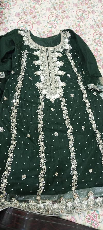 bottle green dress