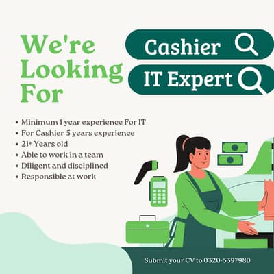 Hiring Cashier and Computer operator