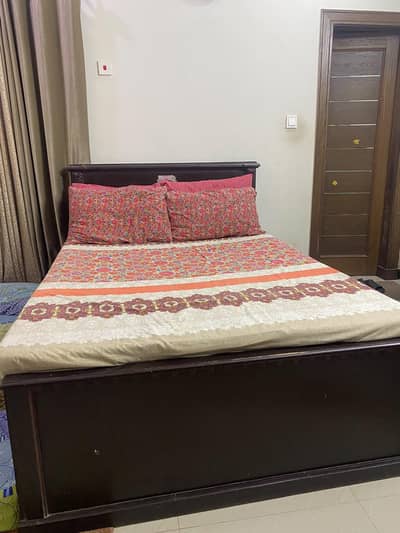 Bed with mattress