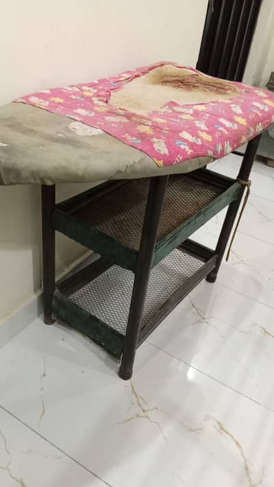 Heavy Duty Metal Iron Stand with Storage – Used