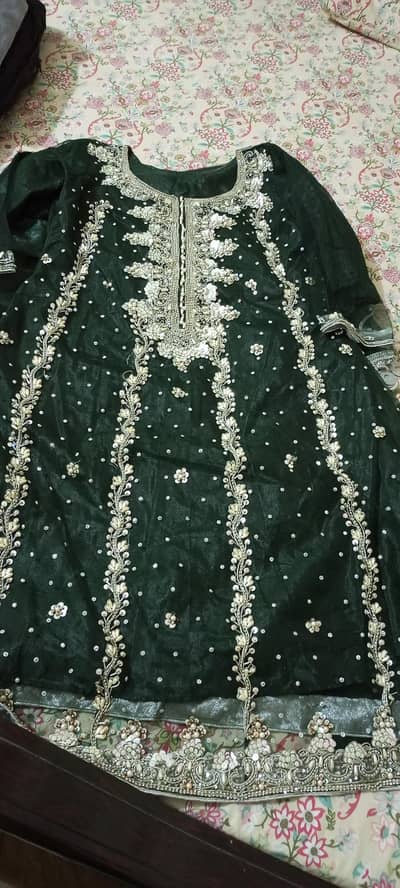bottle green dress