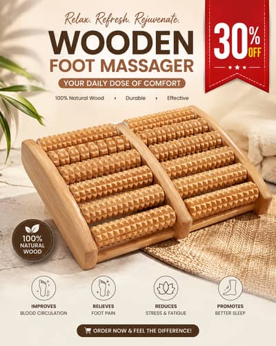 Wooden Foot Massager