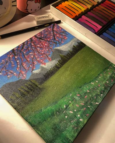 Beautiful Scenery Panting on Canvas