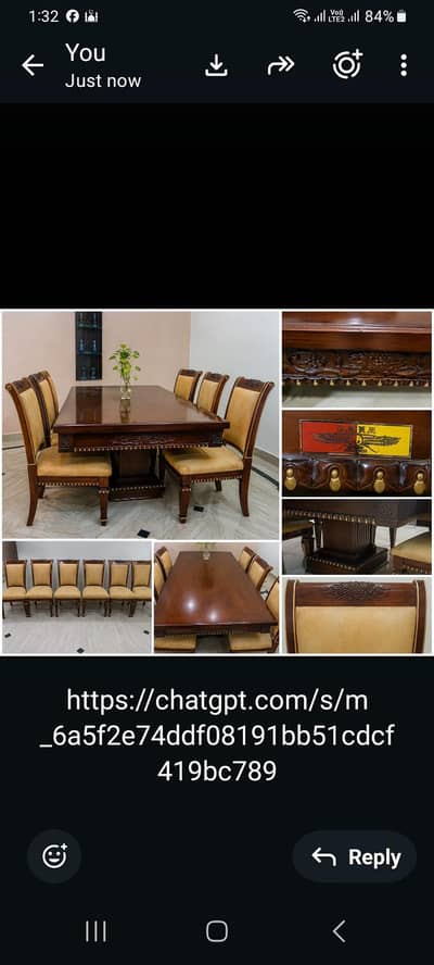Luxury 8 seater solid wood Dining Table