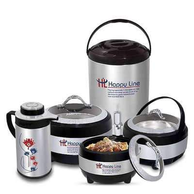 hot line 5 piece pu insulated hot pot and cooler set