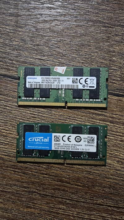 16 GB DDR4 Laptop RAMs (Read Ad)