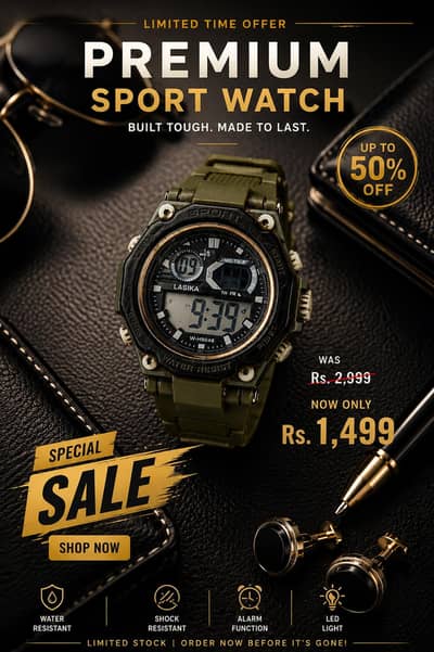 LASIKA Sports Analog Watch | Water Resistant | Excellent Condition