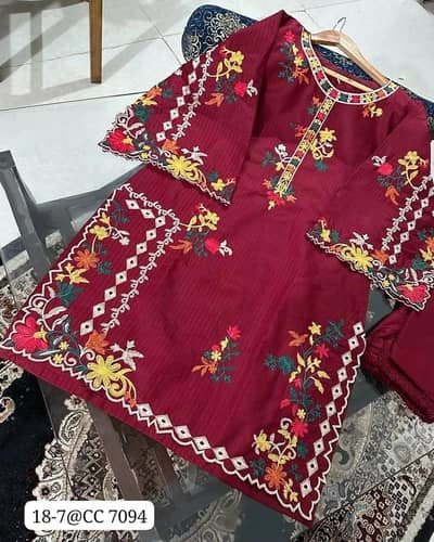 Ladies 2 Piece Printed Suit Summer Lawn Dress. Stylish Women's Dress.