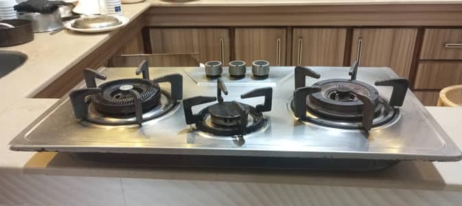 3 Burner Stainless Steel Gas Stove