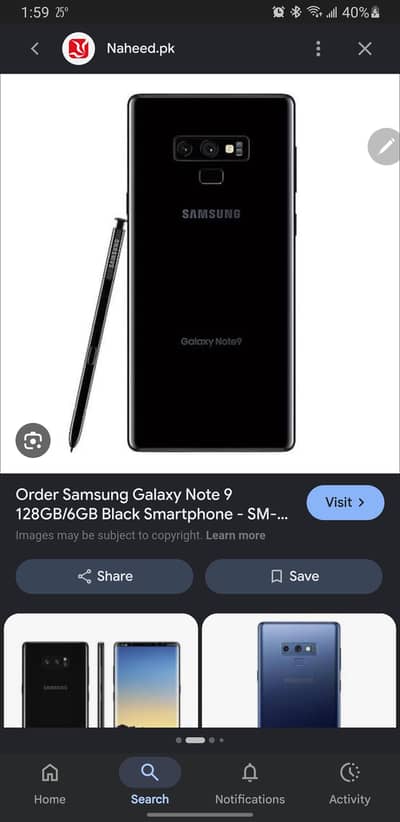 Samsung Mobile Note 9
