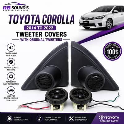 Toyota Corolla Original Imported Tweeters With Covers For 2014 To 2026