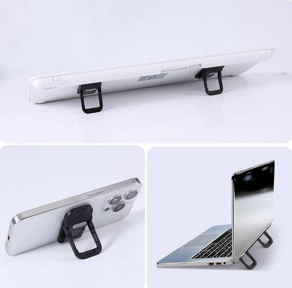 Mini Foldable Laptop & Mobile Phone Stand | Portable Invisible Bracket Holder for Desk | Anti-Slip Cooling Stand for Laptop, Tablet & Smartphone