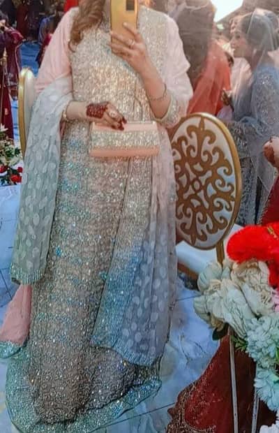 Bridal maxi with matching clutch