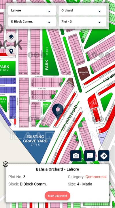 4 marla Commercial plot Available For sale Bahria Orchard Lahore